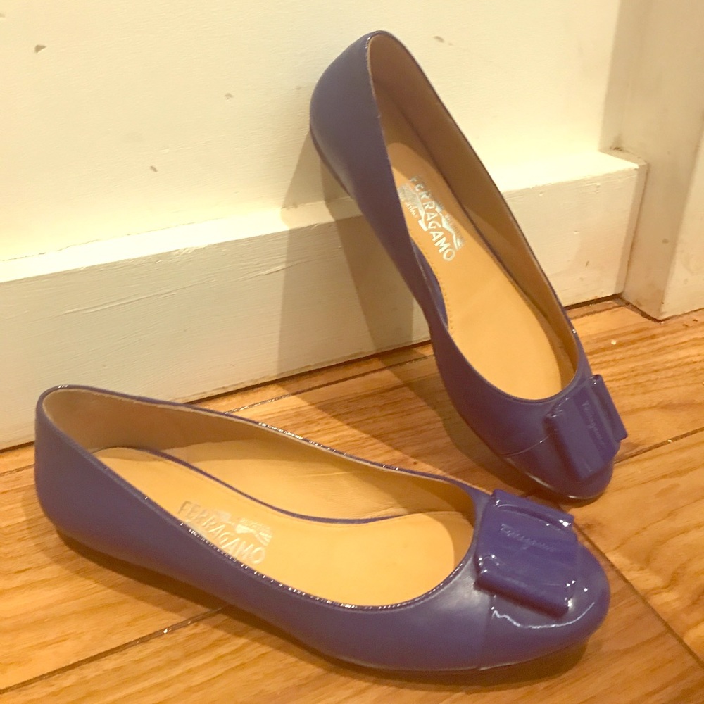 Blue Salvatore Ferragamo Flats