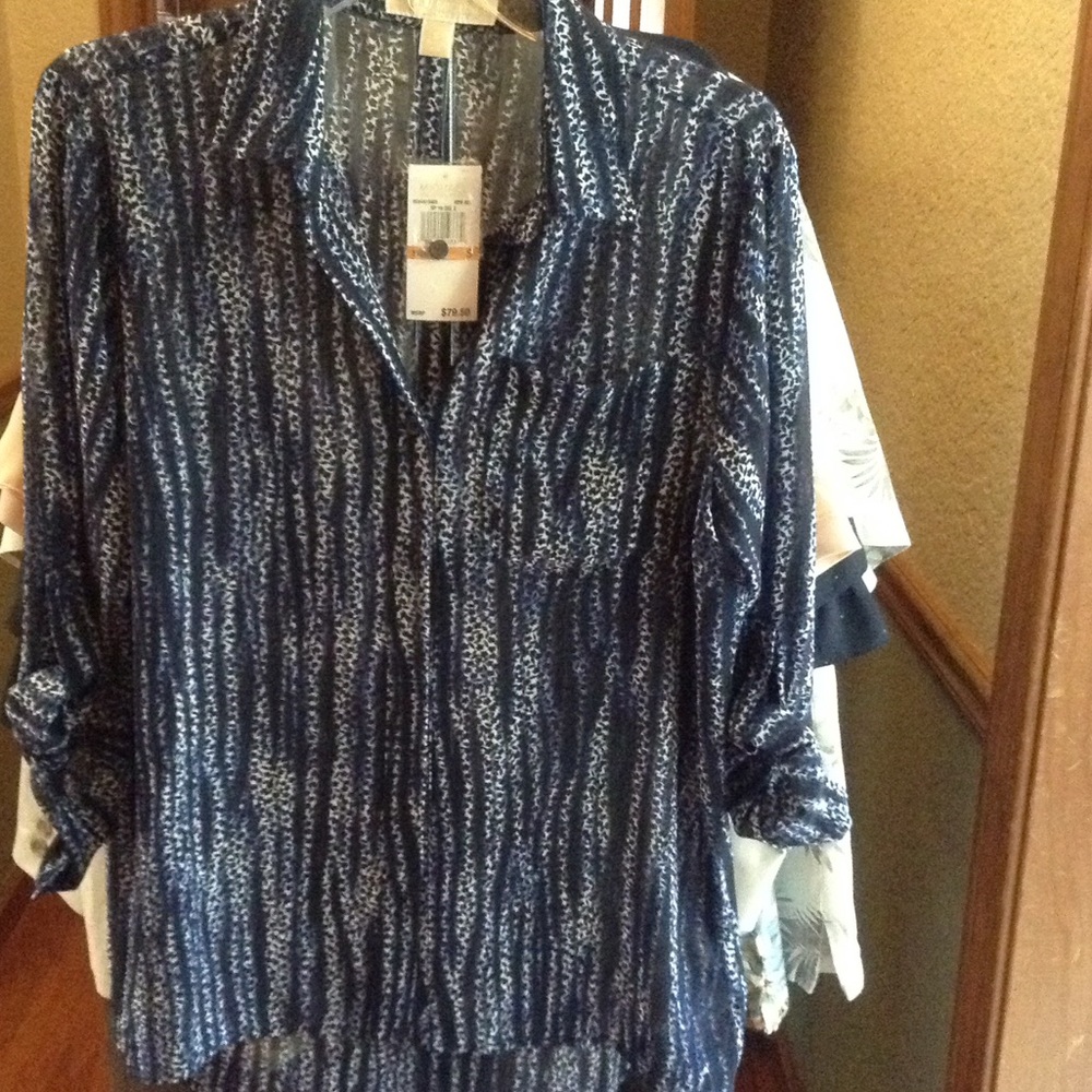 Michael Kors LS blouse, S NWT