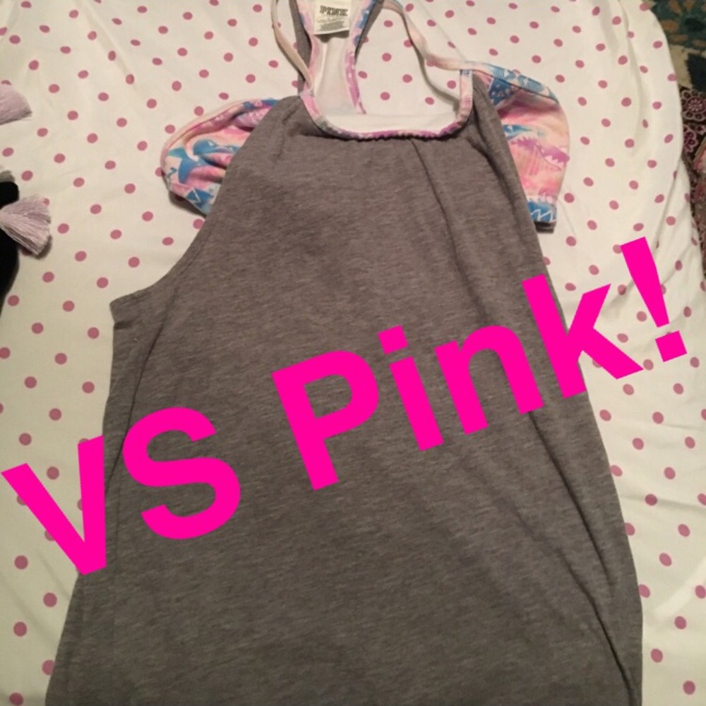 VS PINK racerback with build in bra. Size S.