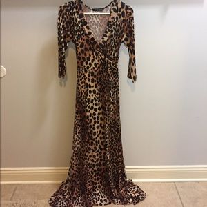 Janette fashion leopard print maxi