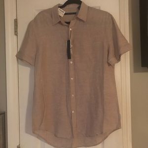 Men’s Linen Short Sleeve Button Up