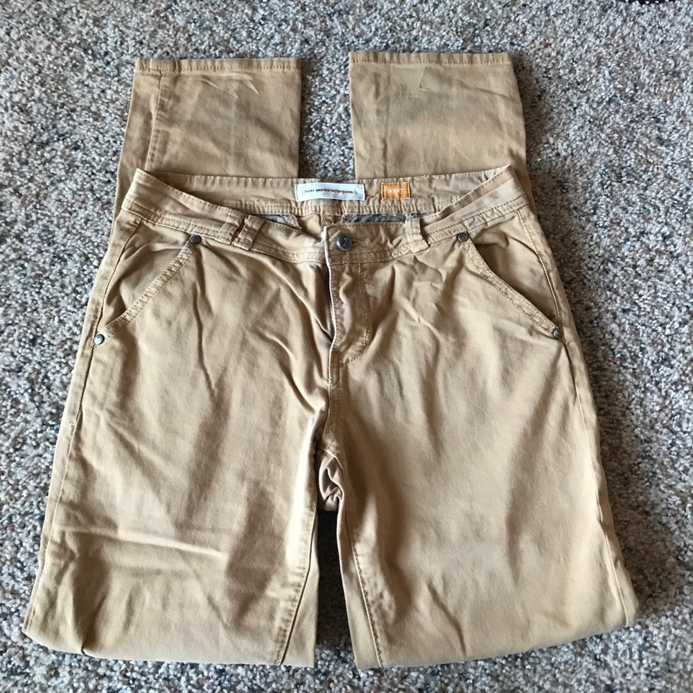 Pilcro mustard colored pants