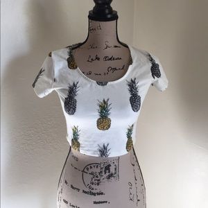 Crop top, half top, short sleeve cropped top