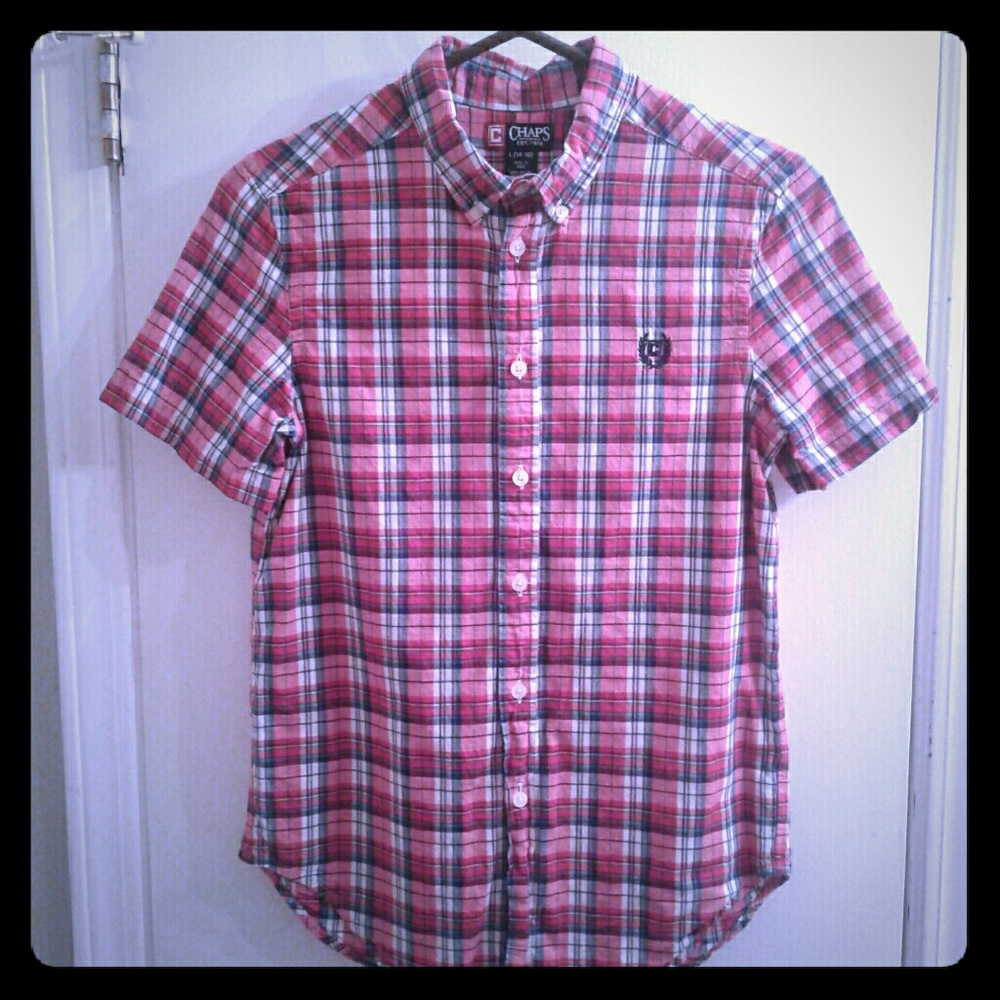 Chaps short sleeve button up