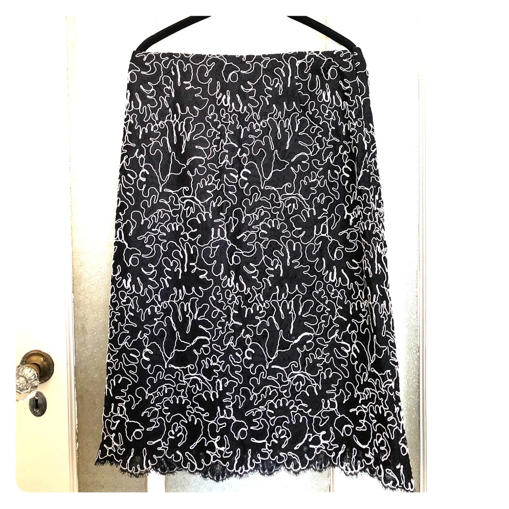 Michael Kors Collection Italian Lace Midi Skirt