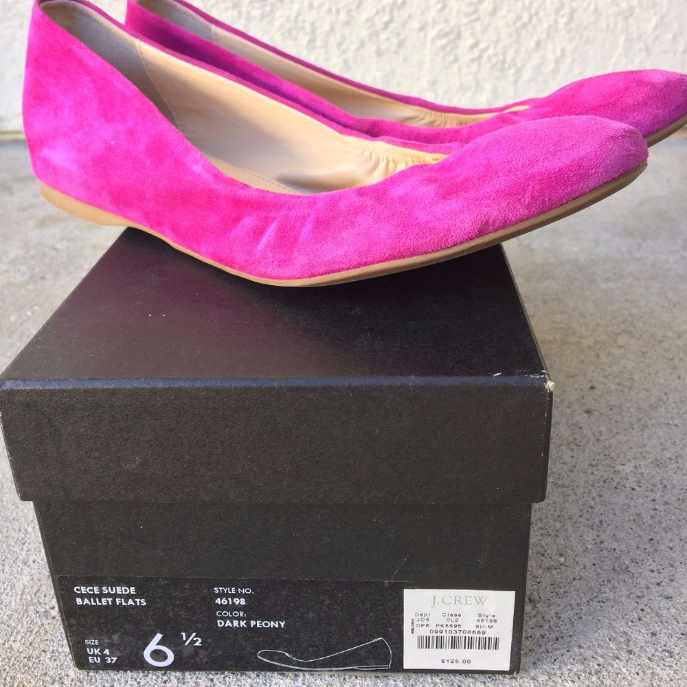 JCrew Cece Suede Ballet Flats