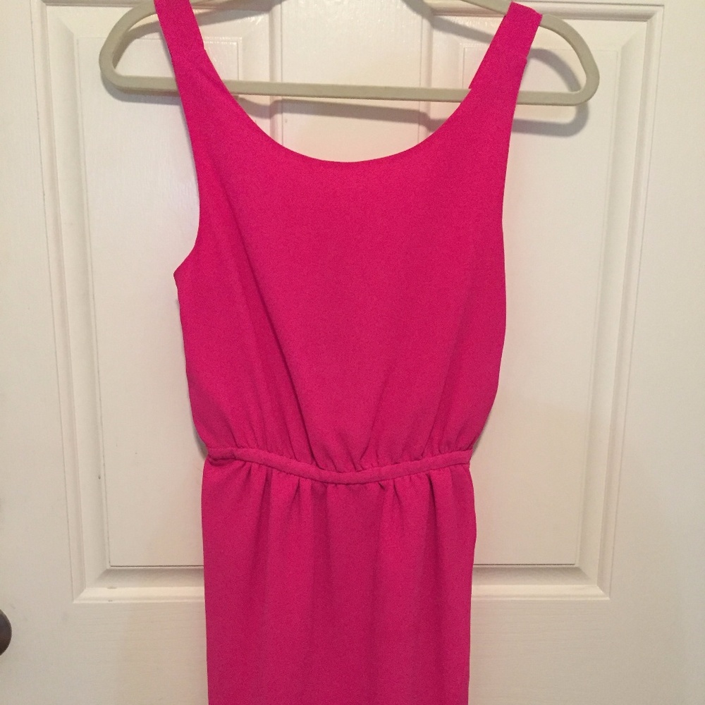 Pink Backless Dress