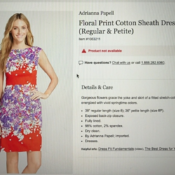 Adrianna Papell Floral Sheath Dress - Picture 5 of 5