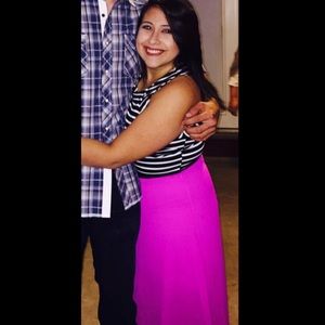 maxi skirt with pleats