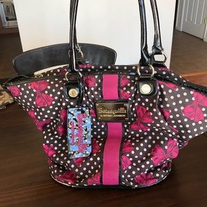 Betsey Johnson Betseyville bow and polka dot tote