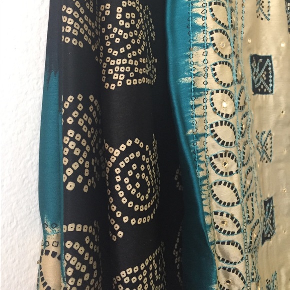 Bandhani print Indian Bollywood Sari - Picture 4 of 5