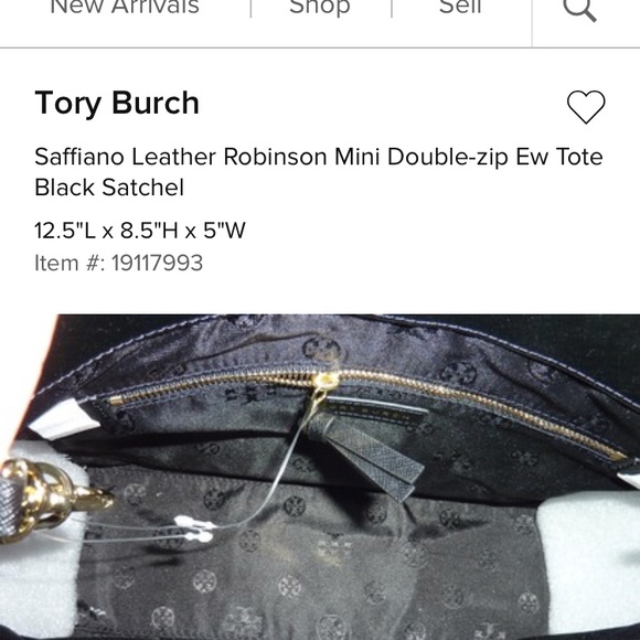 Flash sale 🎉Tory Burch mini Robinson ew tote - Picture 6 of 8