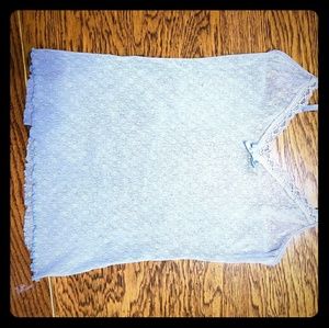 Lace tank too, light baby blue