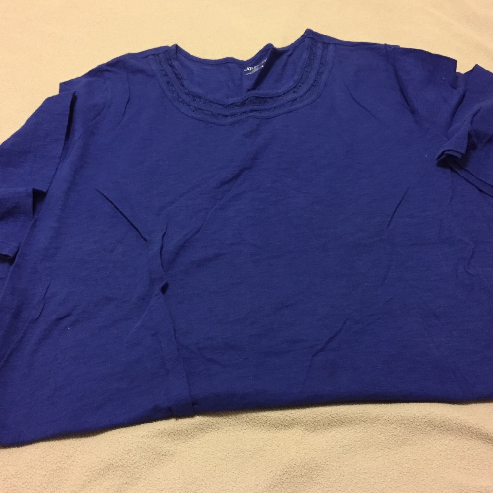 Catherine's blue tunic 3/4 length sleeve