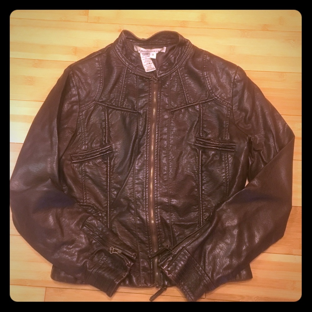 Max Studio Vegan Leather Jacket