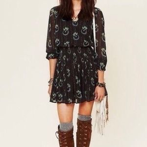 Free People Peacock Print Dress
