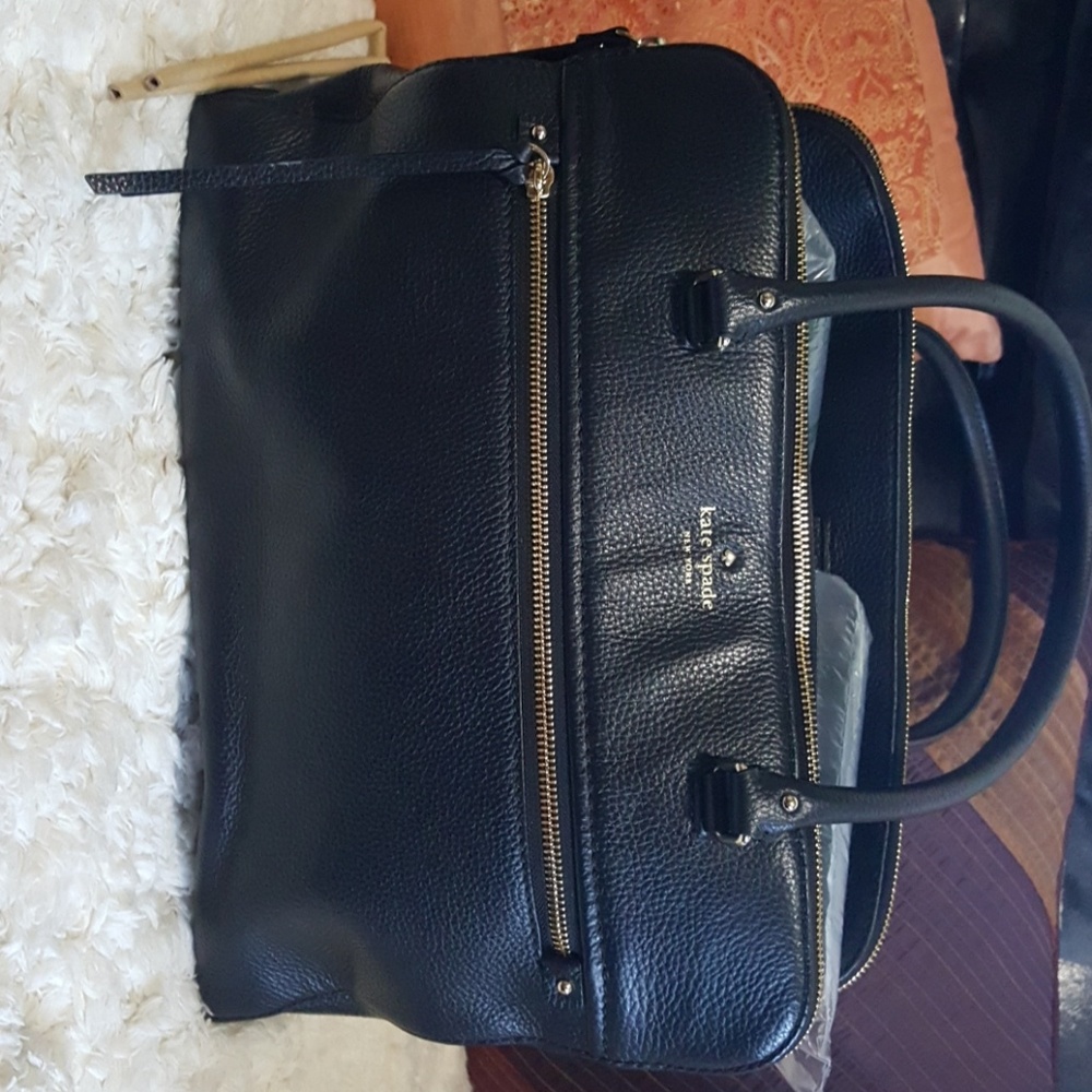 Kate Spade black leather tote