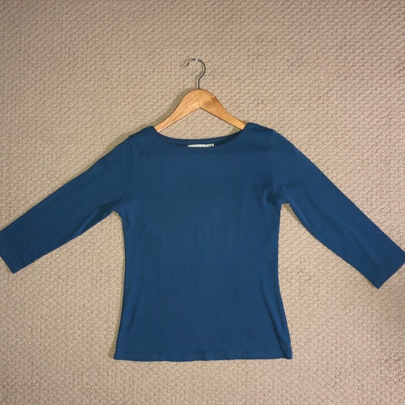 Zara Tops - EUC Blue Zara Basics 3/4 Sleeve Shirt
