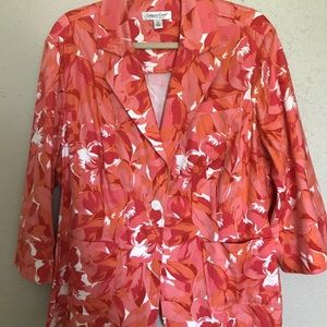 Coldwater Creek Plus Size 2X Floral travel jacket