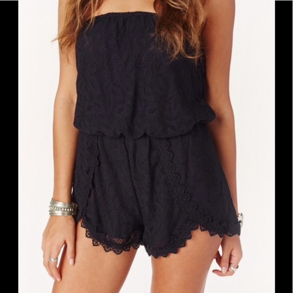 Free People Other - Free Pople Lace Strapless Romper