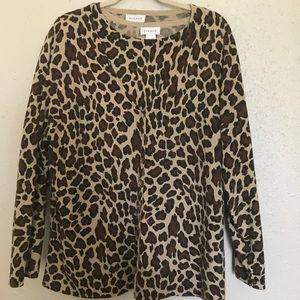 2 Piece Avenue cardigan sweater set cheetah 22/24