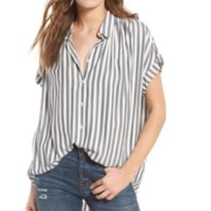 Madewell stripe Courier Shirt M