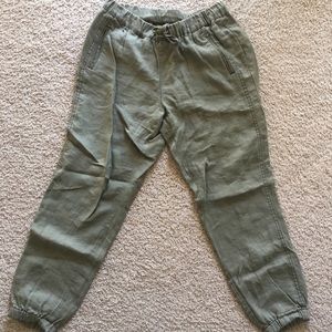 Michael Stars olive green linen pants