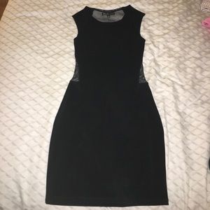 Elizabeth & James black mini dress with mesh back