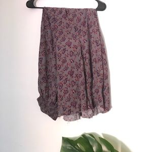 Free People Wide Leg Floral Linen Pants