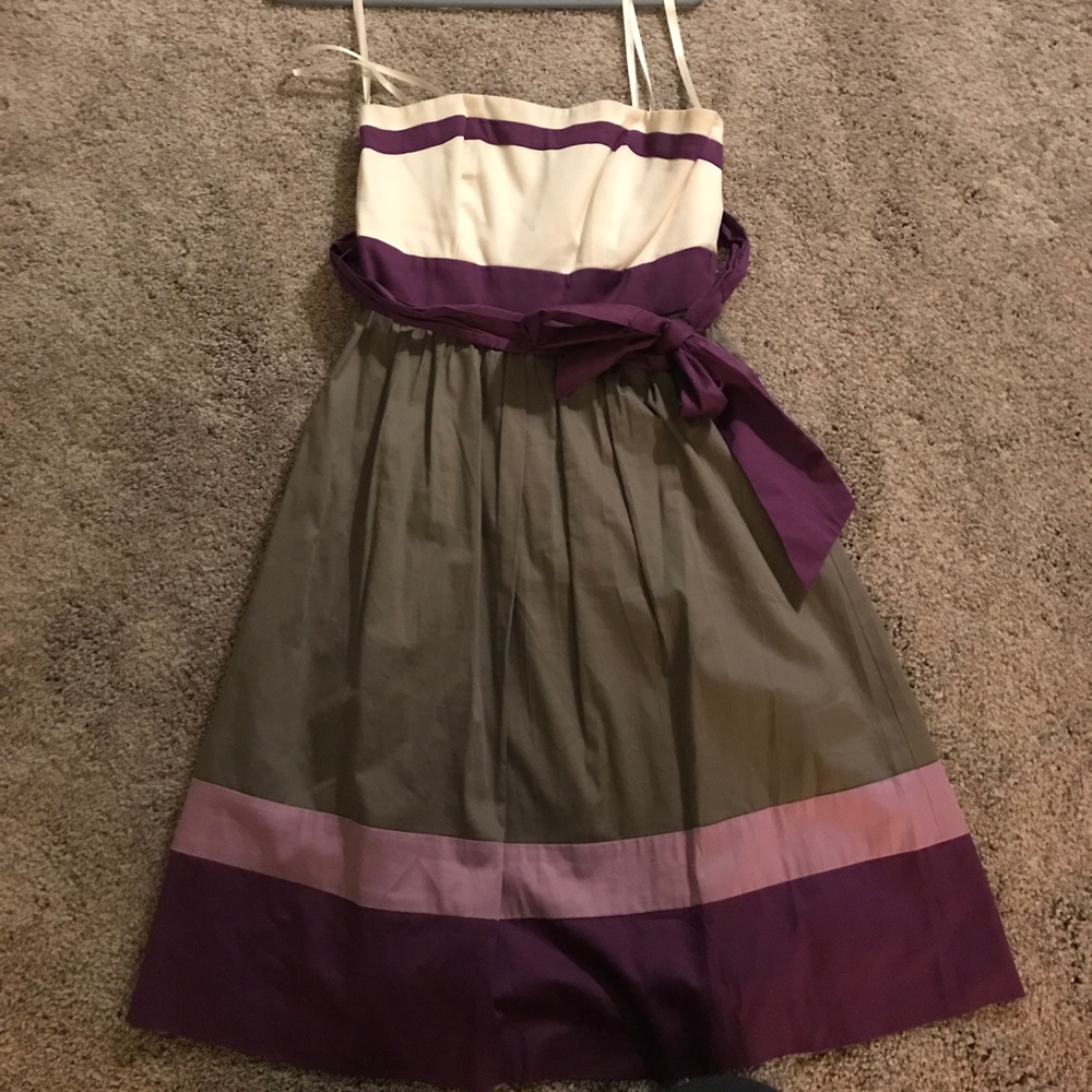 Perfect gray and purple strapless dress
