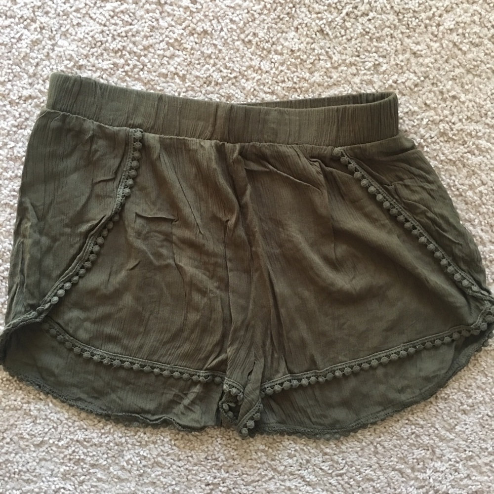 Olive green shorts