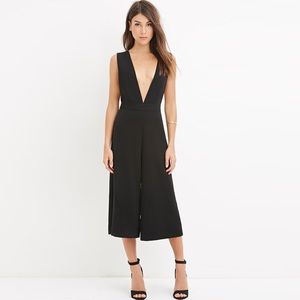 Deep V Culottes Jumpsuit