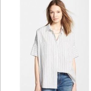 Madewell pinstripe Courier Shirt worn twice