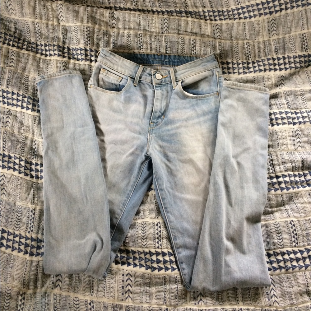 High rise skinny jeans