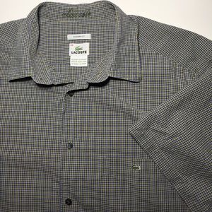 Lacoste Modern Fit 44 XL Button Front checkered