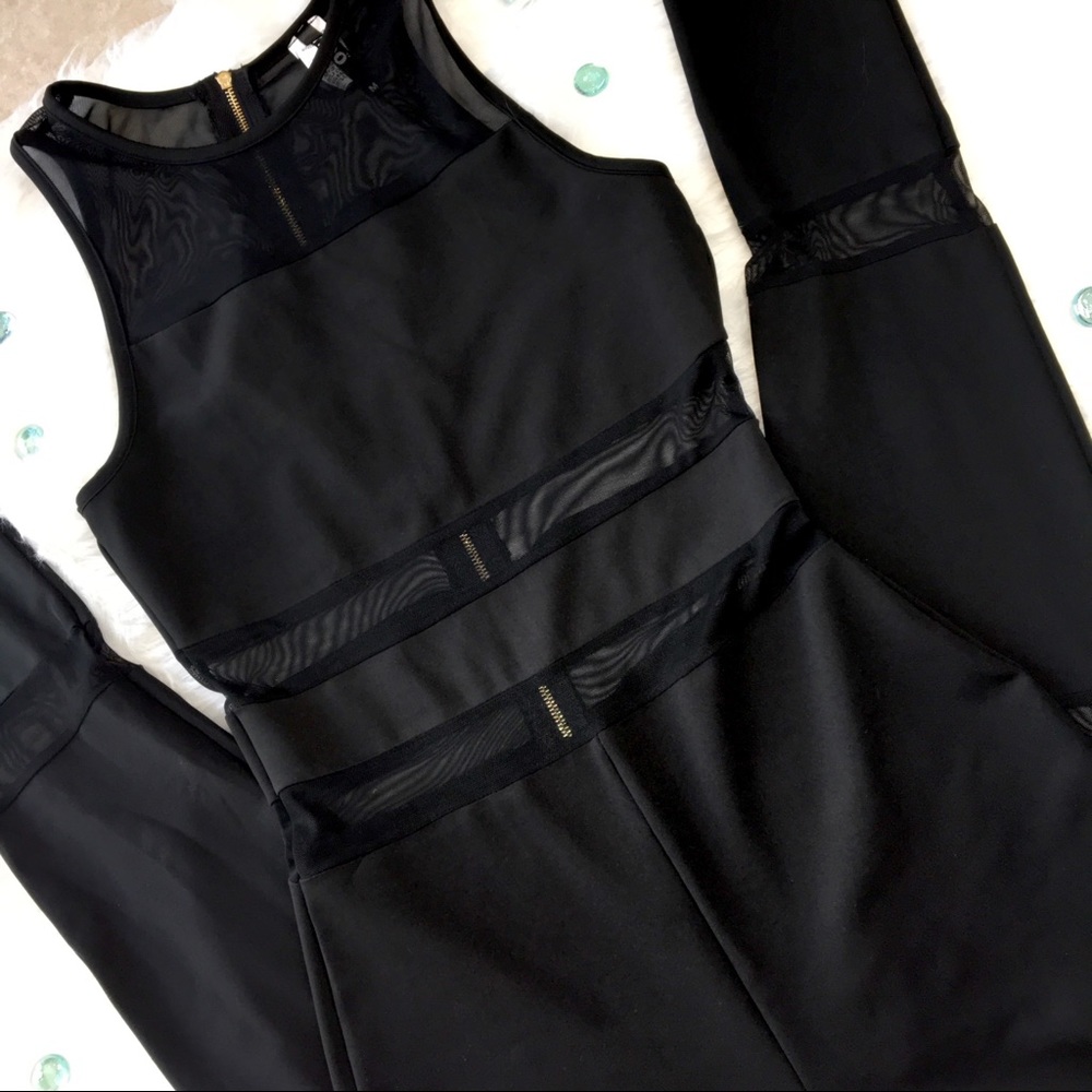 *SOLD* Sheer Inset Jumpsuit - Picture 4 of 6