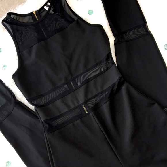 *SOLD* Sheer Inset Jumpsuit - Picture 4 of 6