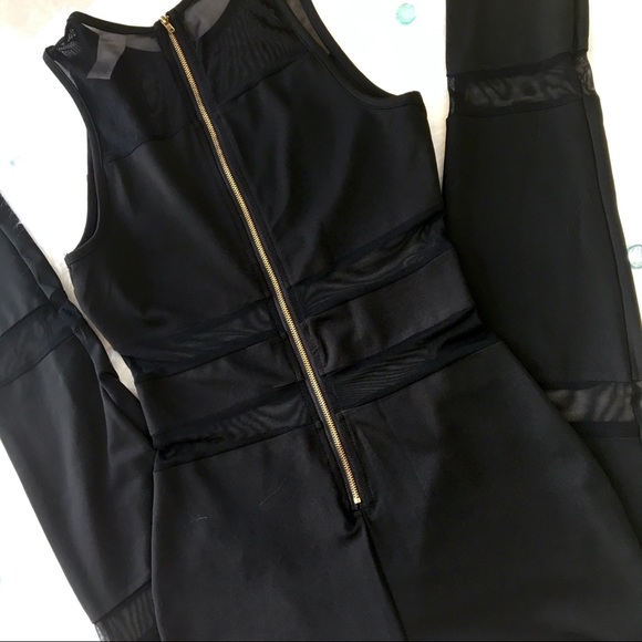 *SOLD* Sheer Inset Jumpsuit - Picture 5 of 6