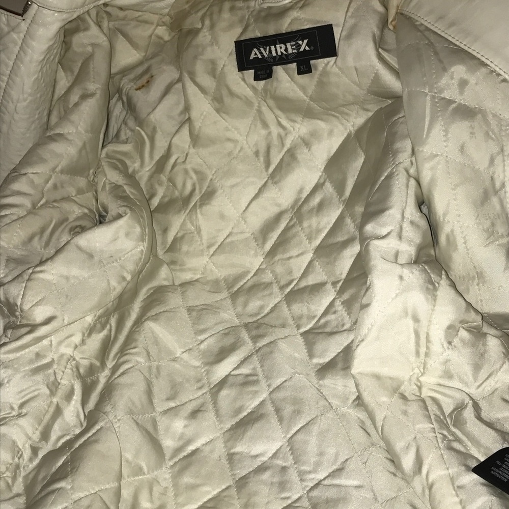 Avirex White RedStripe motorcycle Vintage