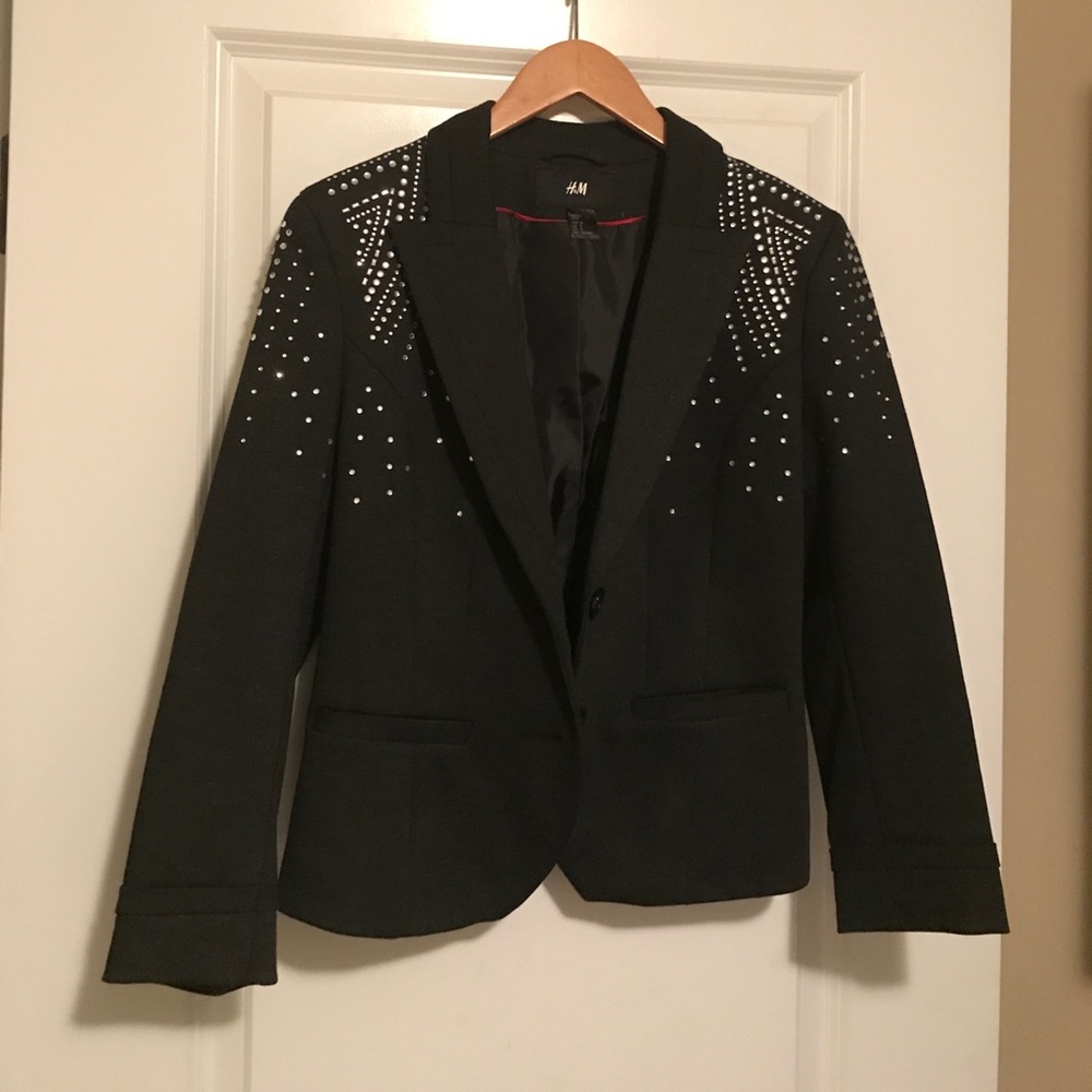 Black blazer with stones
