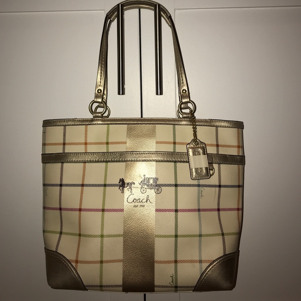 Coach Heritage Tattersall tote