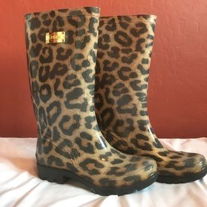 GUESS brand cheetah print rain boots