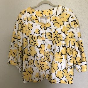 LDress barn plus size 22W yellow swing jacket