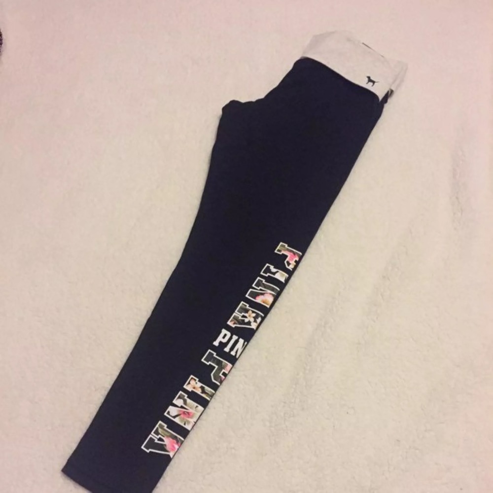 VS PINK floral leggings NWT (M)