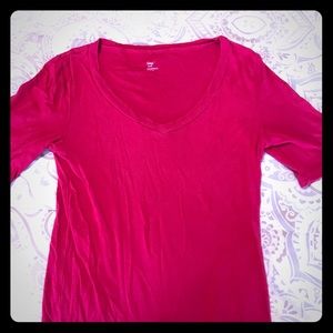 Hot pink 3/4 sleeve t-shirt