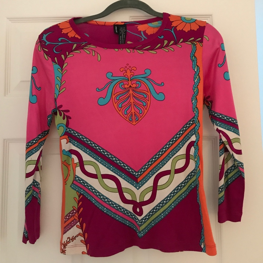 Silk print top