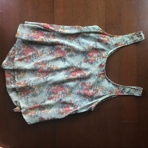 Women's whimsical floral  tank
