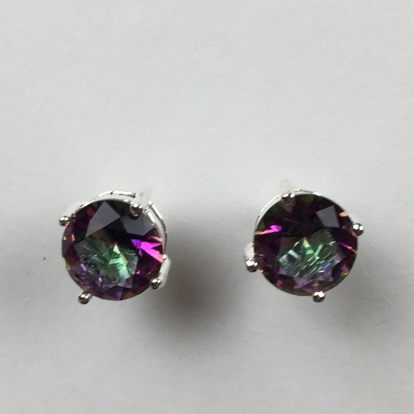 NWOT Fire Topaz .925 Earrings - Picture 2 of 4