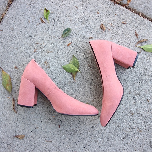 DUSTY ROSE SUEDE PUMPS - Picture 3 of 8