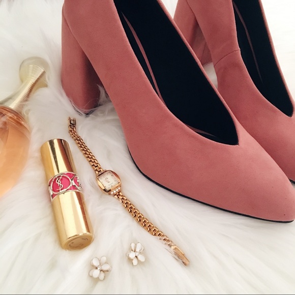 DUSTY ROSE SUEDE PUMPS - Picture 7 of 8
